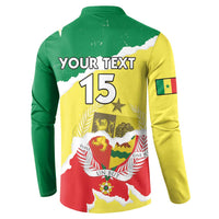 Custom Senegal Beach Soccer 2025 Button Sweatshirt Allez Lions de la Teranga