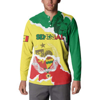 Custom Senegal Beach Soccer 2025 Button Sweatshirt Allez Lions de la Teranga