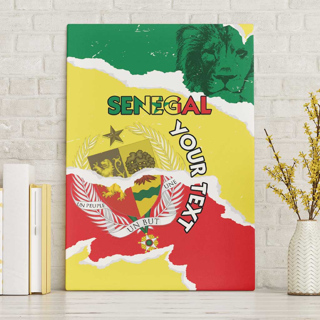 Custom Senegal Beach Soccer 2025 Canvas Wall Art Allez Lions de la Teranga