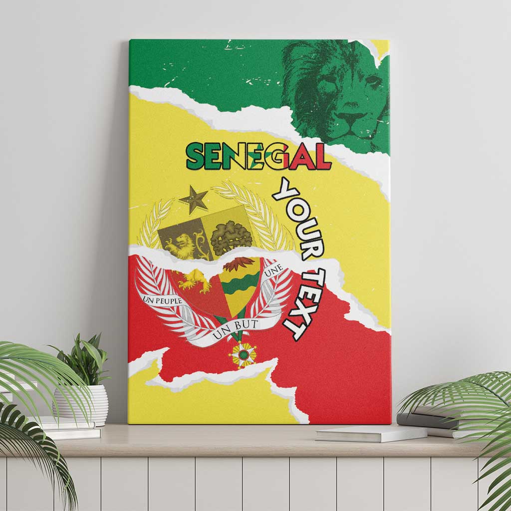 Custom Senegal Beach Soccer 2025 Canvas Wall Art Allez Lions de la Teranga