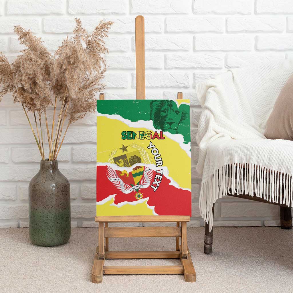 Custom Senegal Beach Soccer 2025 Canvas Wall Art Allez Lions de la Teranga