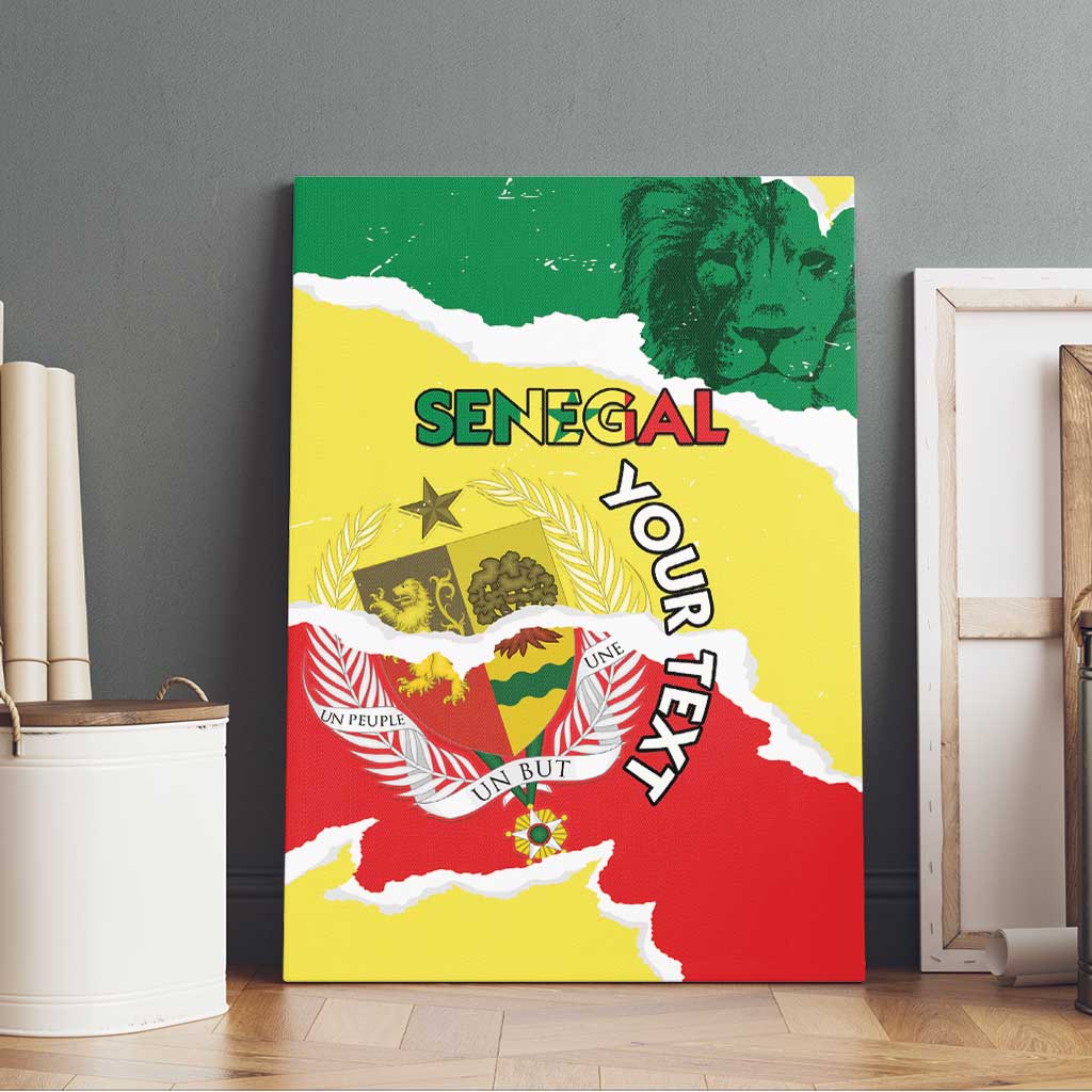Custom Senegal Beach Soccer 2025 Canvas Wall Art Allez Lions de la Teranga