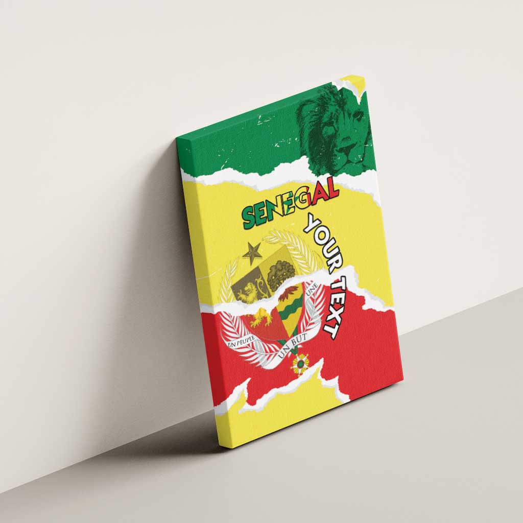 Custom Senegal Beach Soccer 2025 Canvas Wall Art Allez Lions de la Teranga