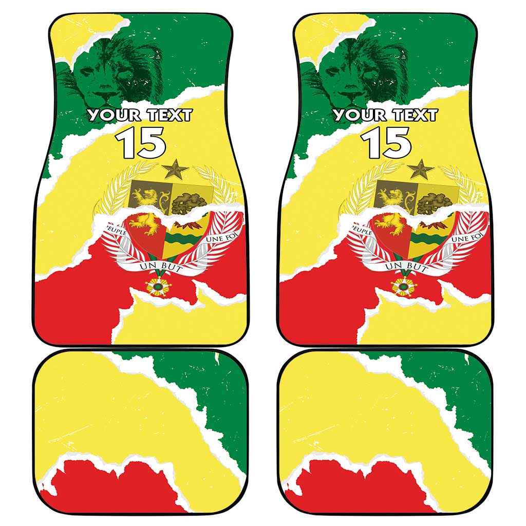 Custom Senegal Beach Soccer 2025 Car Mats Allez Lions de la Teranga