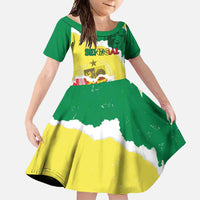 Custom Senegal Beach Soccer 2025 Family Matching Off Shoulder Maxi Dress and Hawaiian Shirt Allez Lions de la Teranga