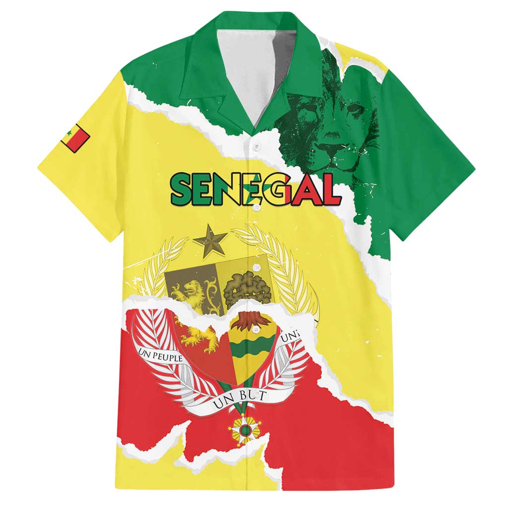 Custom Senegal Beach Soccer 2025 Family Matching Off Shoulder Maxi Dress and Hawaiian Shirt Allez Lions de la Teranga