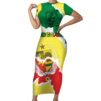 Custom Senegal Beach Soccer 2025 Family Matching Short Sleeve Bodycon Dress and Hawaiian Shirt Allez Lions de la Teranga