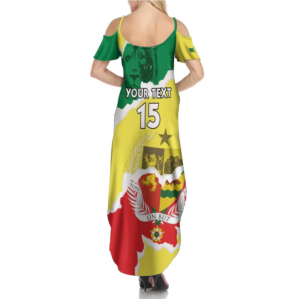 Custom Senegal Beach Soccer 2025 Family Matching Summer Maxi Dress and Hawaiian Shirt Allez Lions de la Teranga