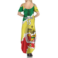 Custom Senegal Beach Soccer 2025 Family Matching Summer Maxi Dress and Hawaiian Shirt Allez Lions de la Teranga