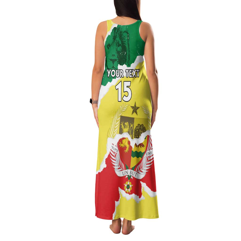 Custom Senegal Beach Soccer 2025 Family Matching Tank Maxi Dress and Hawaiian Shirt Allez Lions de la Teranga
