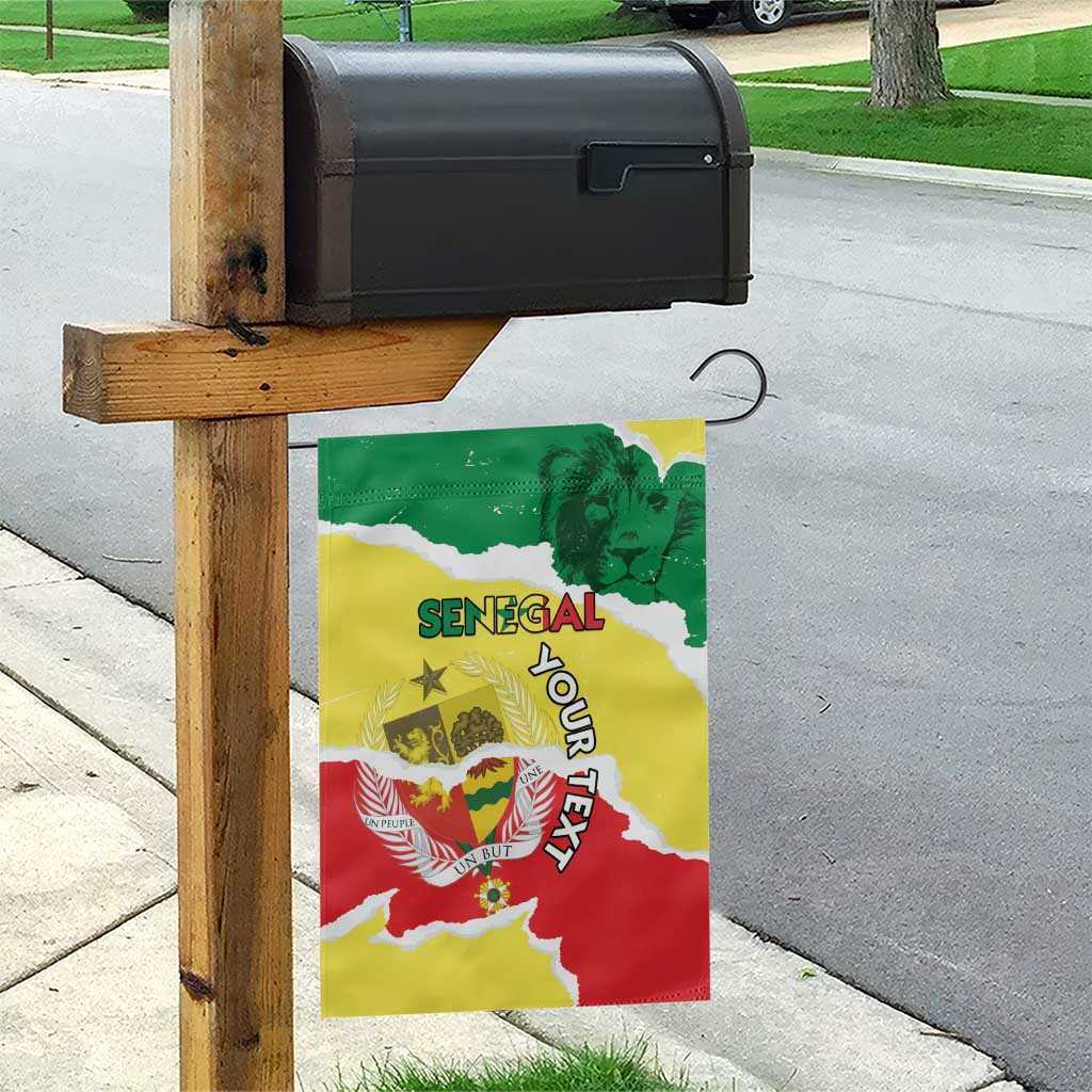 Custom Senegal Beach Soccer 2025 Garden Flag Allez Lions de la Teranga