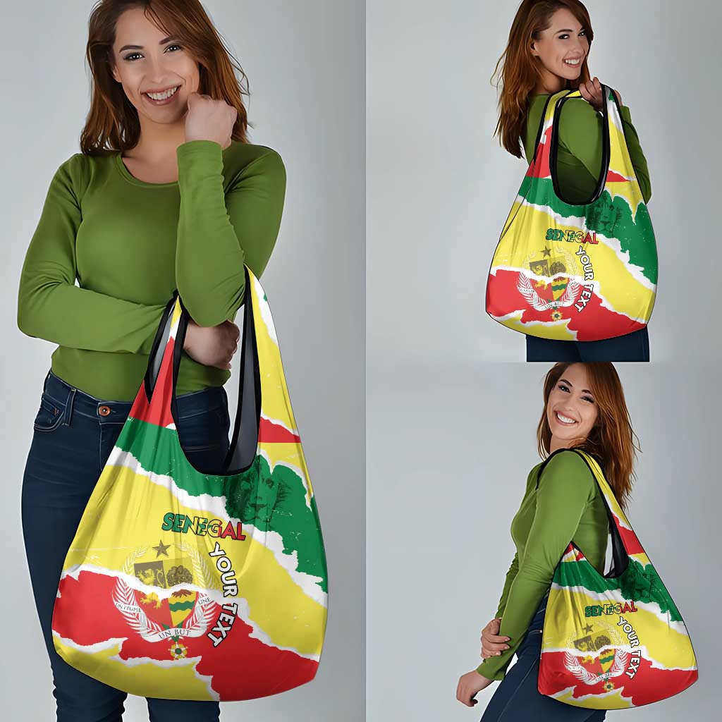 Custom Senegal Beach Soccer 2025 Grocery Bag Allez Lions de la Teranga