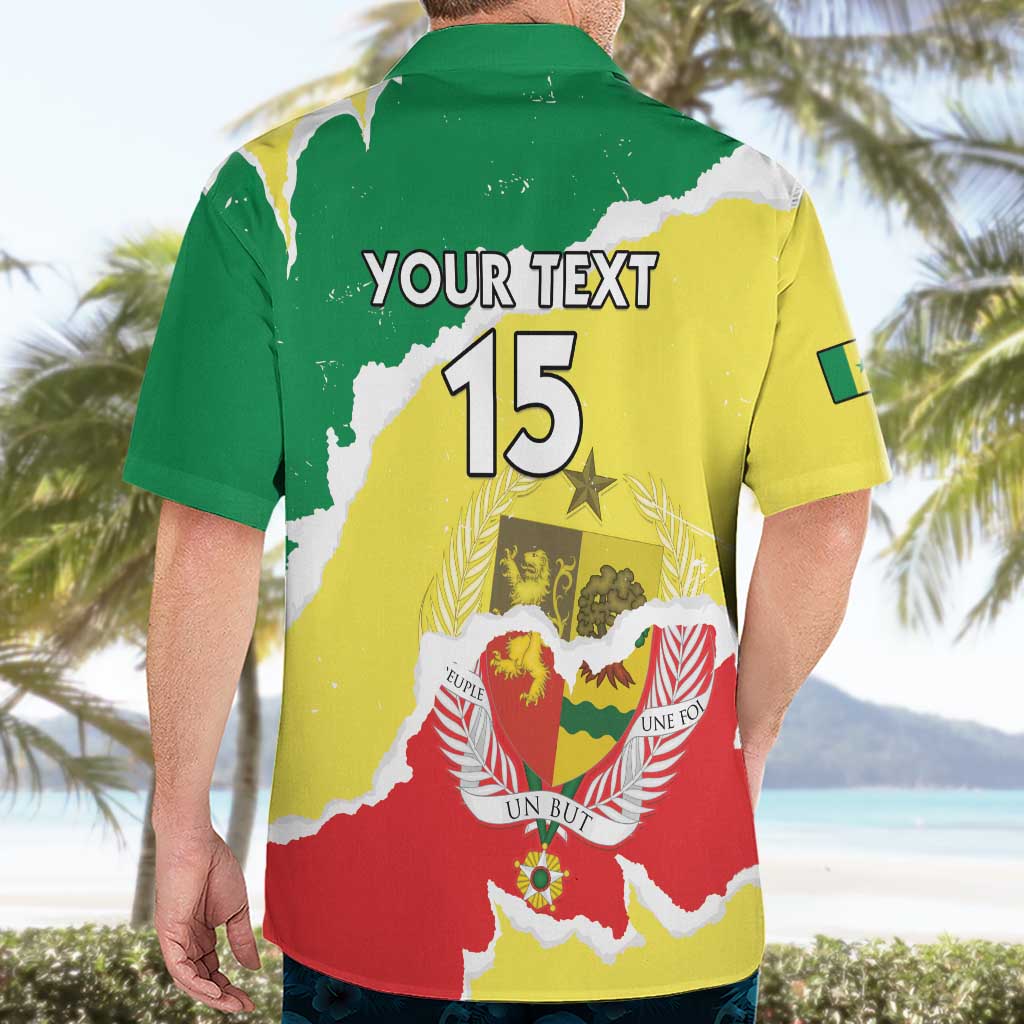 Custom Senegal Beach Soccer 2025 Hawaiian Shirt Allez Lions de la Teranga