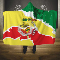Custom Senegal Beach Soccer 2025 Hooded Blanket Allez Lions de la Teranga