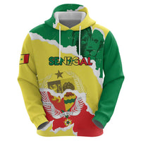 Custom Senegal Beach Soccer 2025 Hoodie Allez Lions de la Teranga