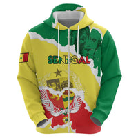 Custom Senegal Beach Soccer 2025 Hoodie Allez Lions de la Teranga