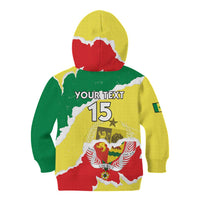 Custom Senegal Beach Soccer 2025 Kid Hoodie Allez Lions de la Teranga