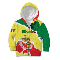 Custom Senegal Beach Soccer 2025 Kid Hoodie Allez Lions de la Teranga