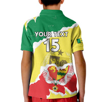 Custom Senegal Beach Soccer 2025 Kid Polo Shirt Allez Lions de la Teranga
