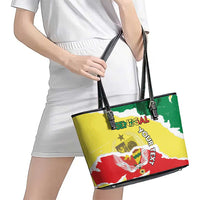 Custom Senegal Beach Soccer 2025 Leather Tote Bag Allez Lions de la Teranga