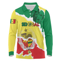 Custom Senegal Beach Soccer 2025 Long Sleeve Polo Shirt Allez Lions de la Teranga