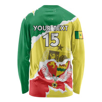 Custom Senegal Beach Soccer 2025 Long Sleeve Shirt Allez Lions de la Teranga