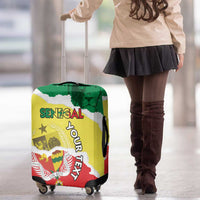 Custom Senegal Beach Soccer 2025 Luggage Cover Allez Lions de la Teranga