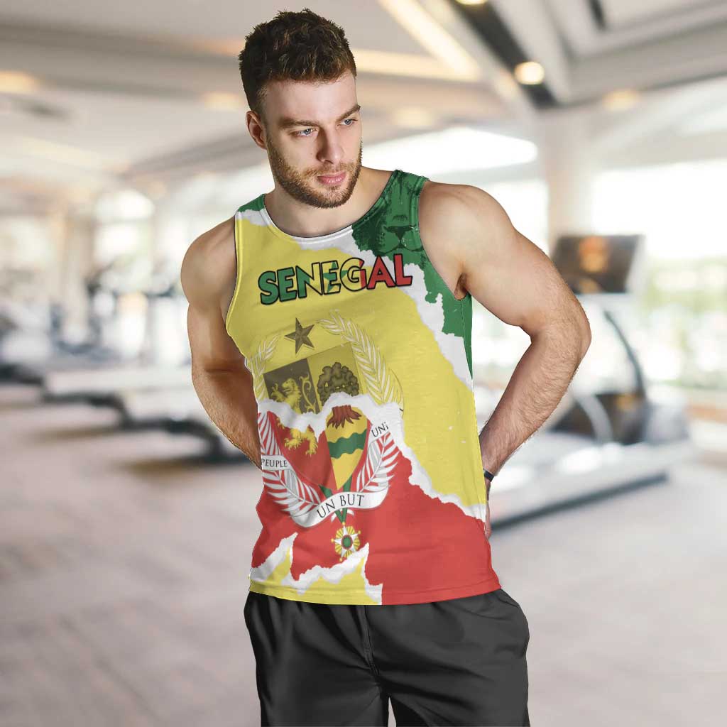 Custom Senegal Beach Soccer 2025 Men Tank Top Allez Lions de la Teranga