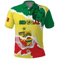 Custom Senegal Beach Soccer 2025 Polo Shirt Allez Lions de la Teranga