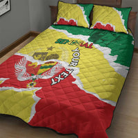 Custom Senegal Beach Soccer 2025 Quilt Bed Set Allez Lions de la Teranga