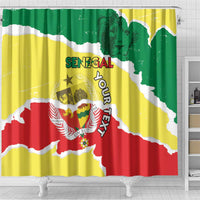 Custom Senegal Beach Soccer 2025 Shower Curtain Allez Lions de la Teranga