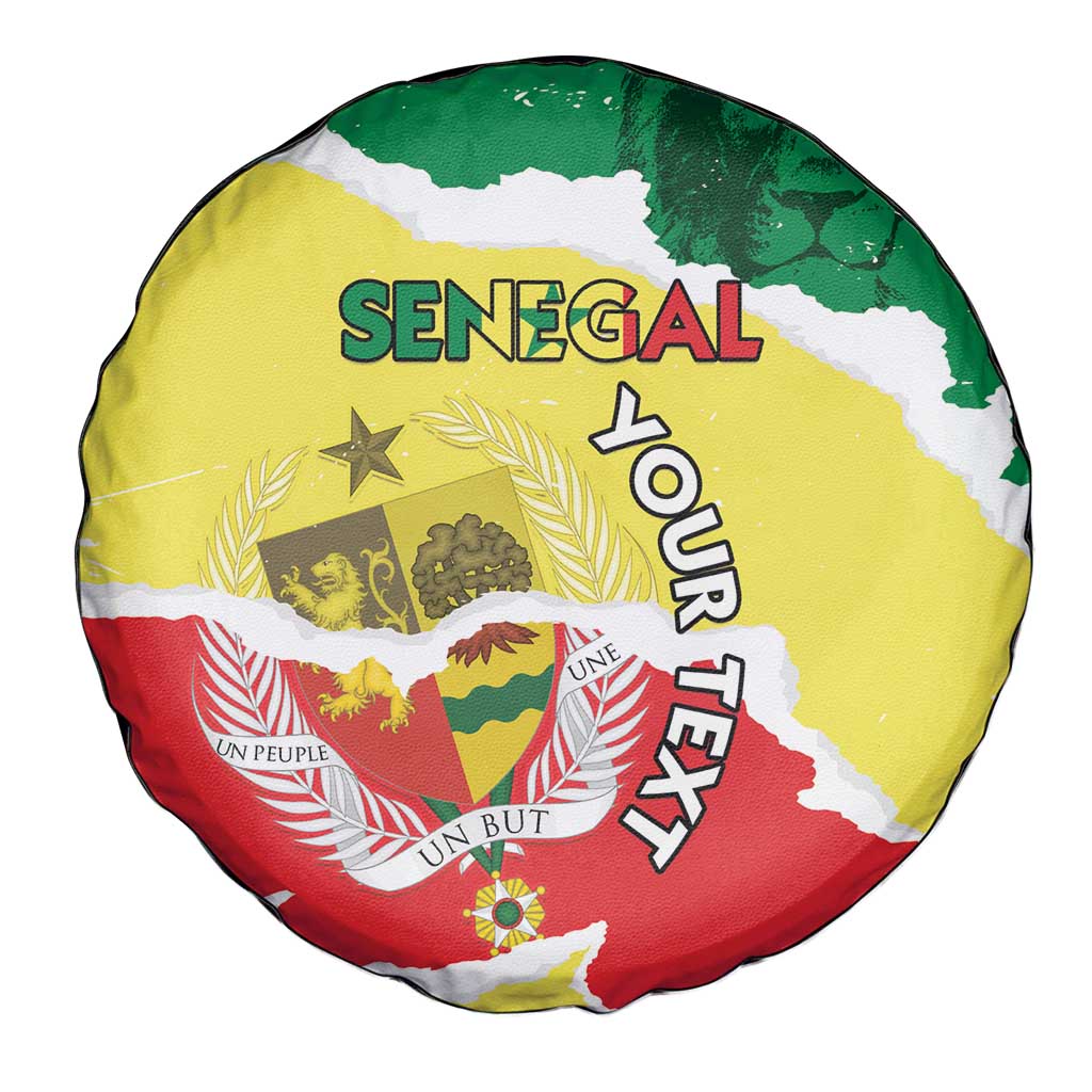 Custom Senegal Beach Soccer 2025 Spare Tire Cover Allez Lions de la Teranga