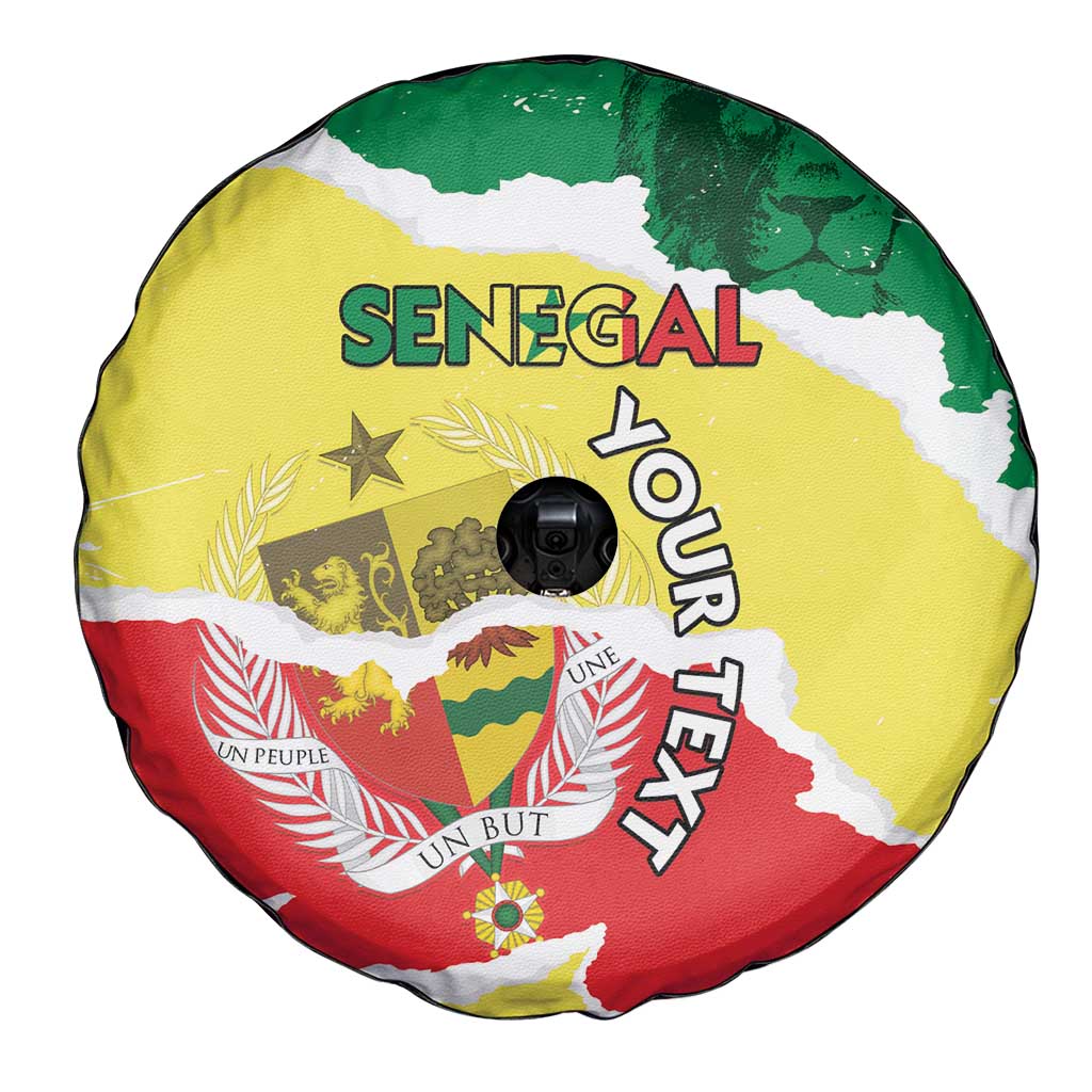 Custom Senegal Beach Soccer 2025 Spare Tire Cover Allez Lions de la Teranga