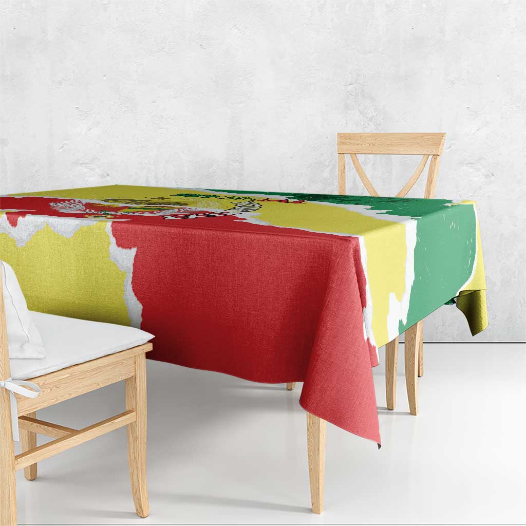 Custom Senegal Beach Soccer 2025 Tablecloth Allez Lions de la Teranga
