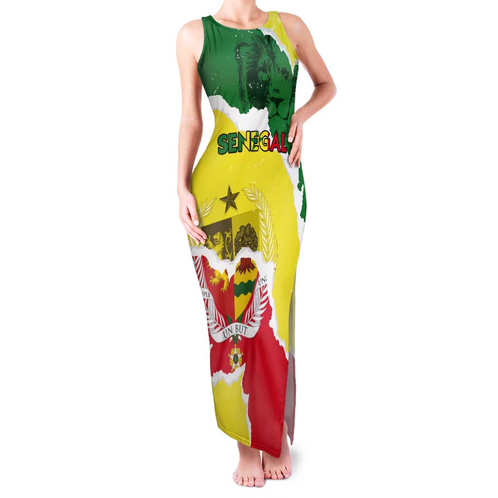 Custom Senegal Beach Soccer 2025 Tank Maxi Dress Allez Lions de la Teranga