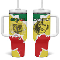 Custom Senegal Beach Soccer 2025 Tumbler With Handle Allez Lions de la Teranga