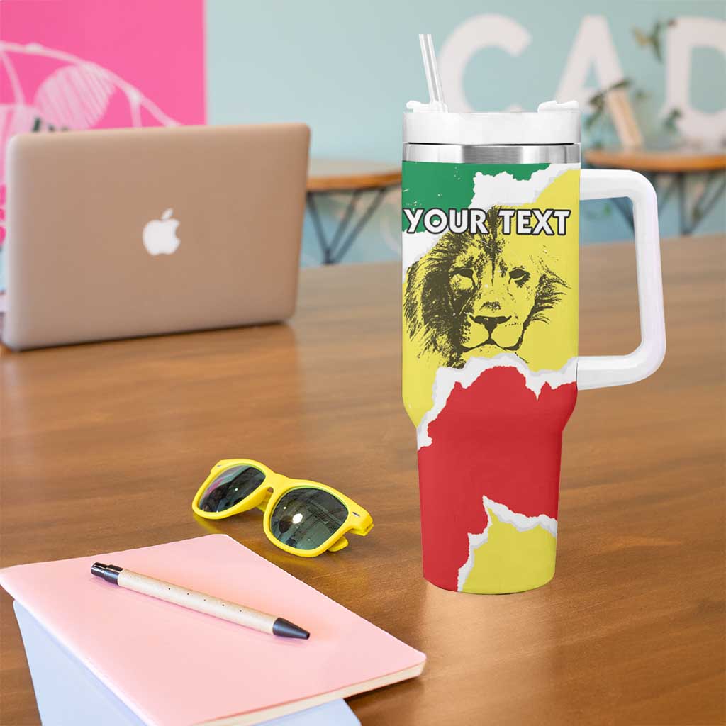 Custom Senegal Beach Soccer 2025 Tumbler With Handle Allez Lions de la Teranga