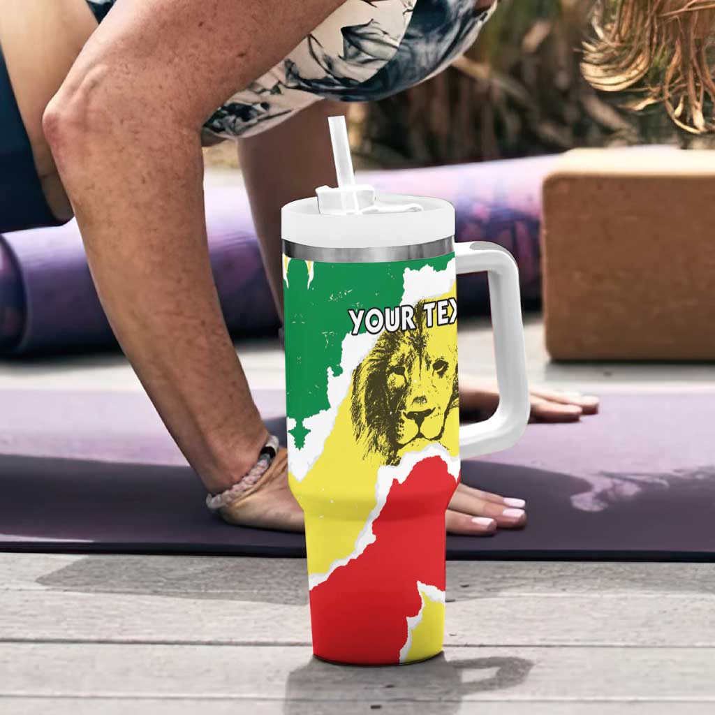 Custom Senegal Beach Soccer 2025 Tumbler With Handle Allez Lions de la Teranga