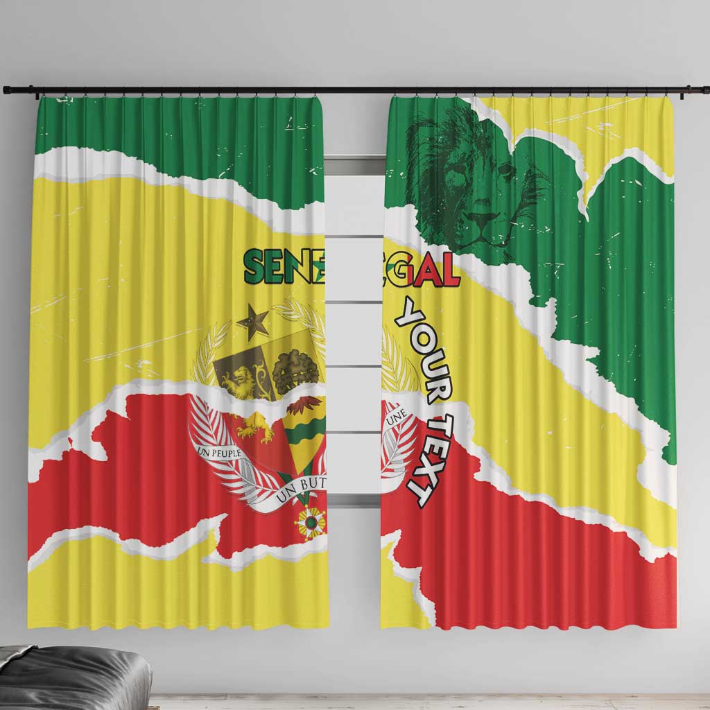 Custom Senegal Beach Soccer 2025 Window Curtain Allez Lions de la Teranga