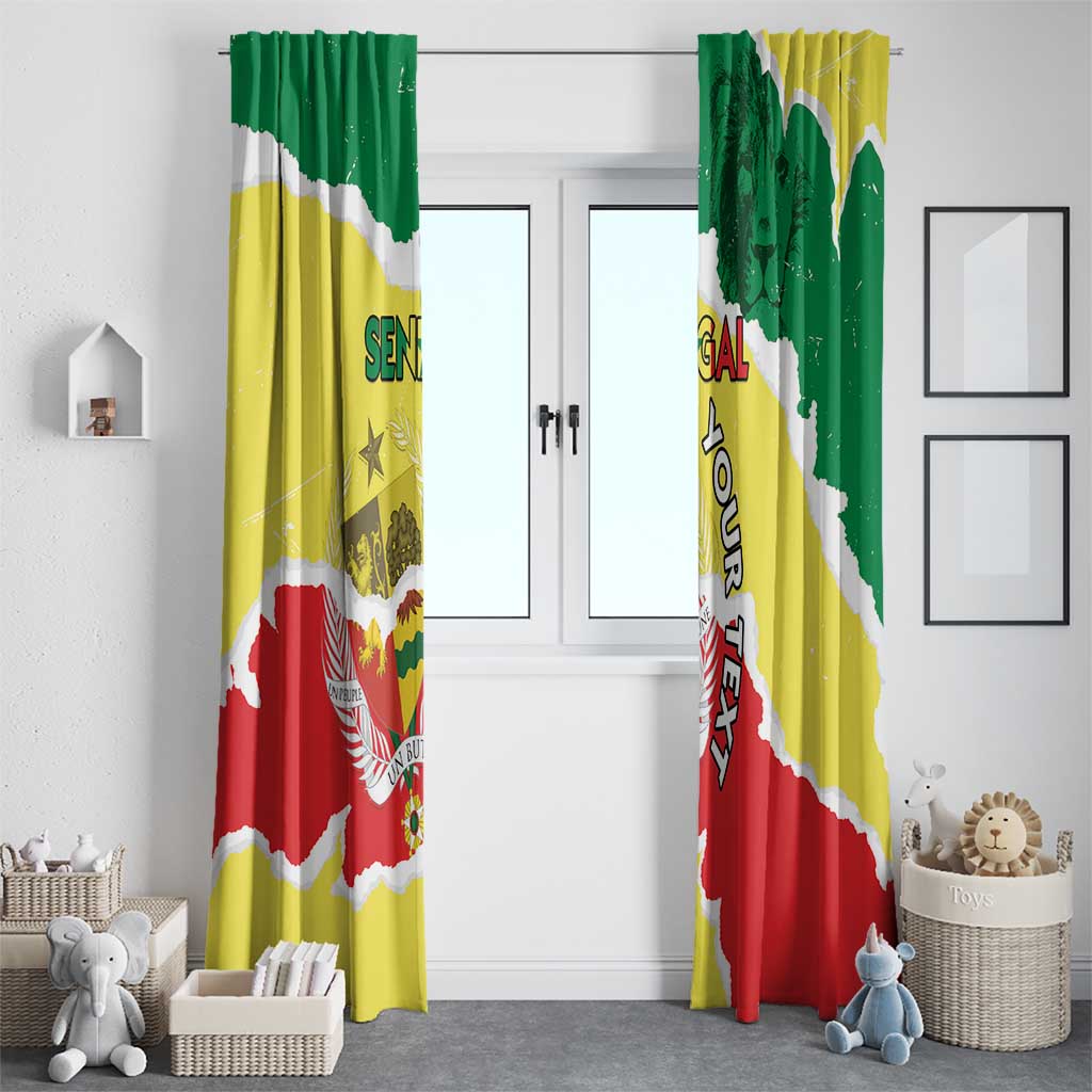 Custom Senegal Beach Soccer 2025 Window Curtain Allez Lions de la Teranga
