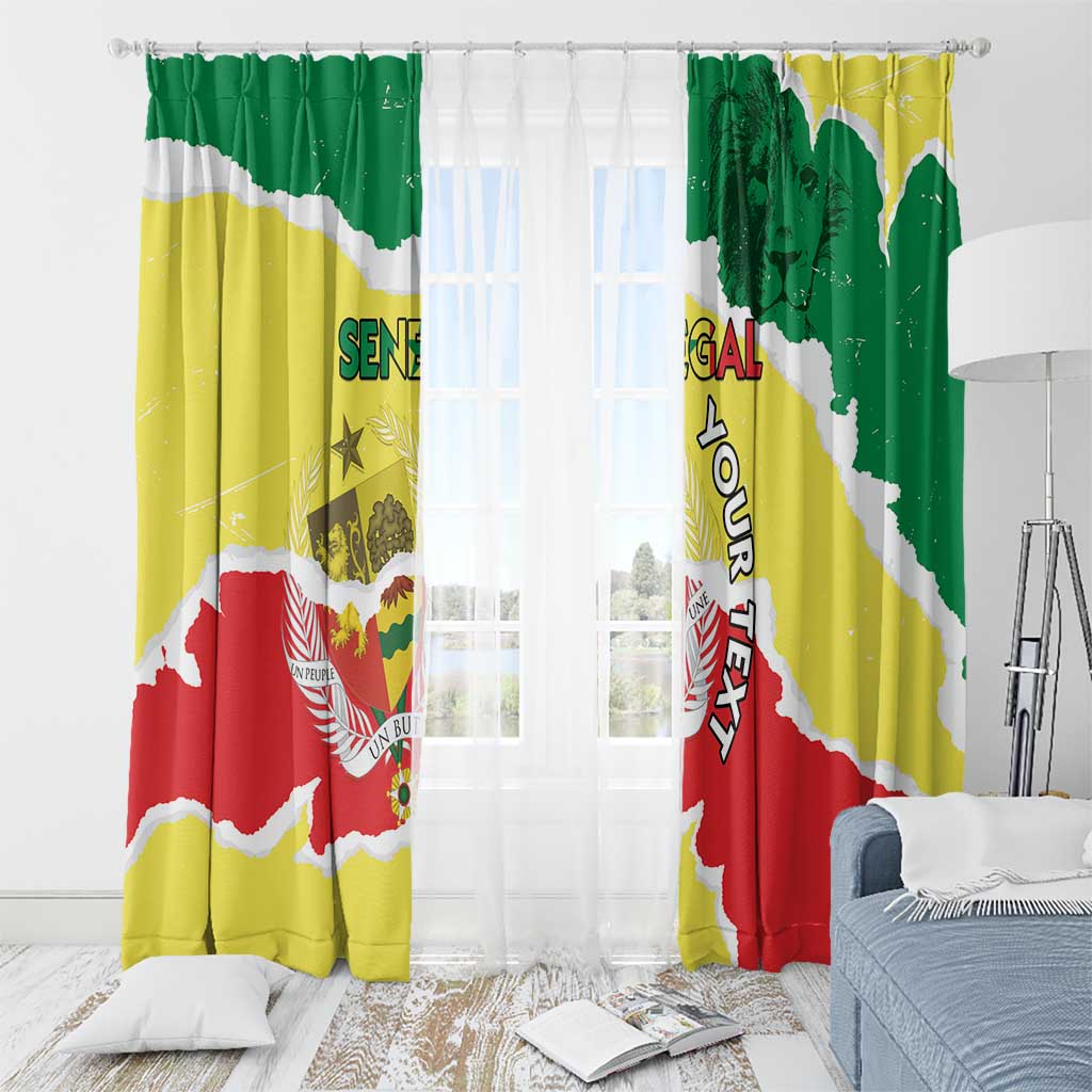 Custom Senegal Beach Soccer 2025 Window Curtain Allez Lions de la Teranga