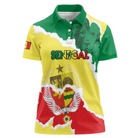 Custom Senegal Beach Soccer 2025 Women Polo Shirt Allez Lions de la Teranga