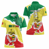 Custom Senegal Beach Soccer 2025 Women Polo Shirt Allez Lions de la Teranga