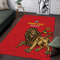 Custom Ethiopia Football Area Rug Come On Walia Ibex