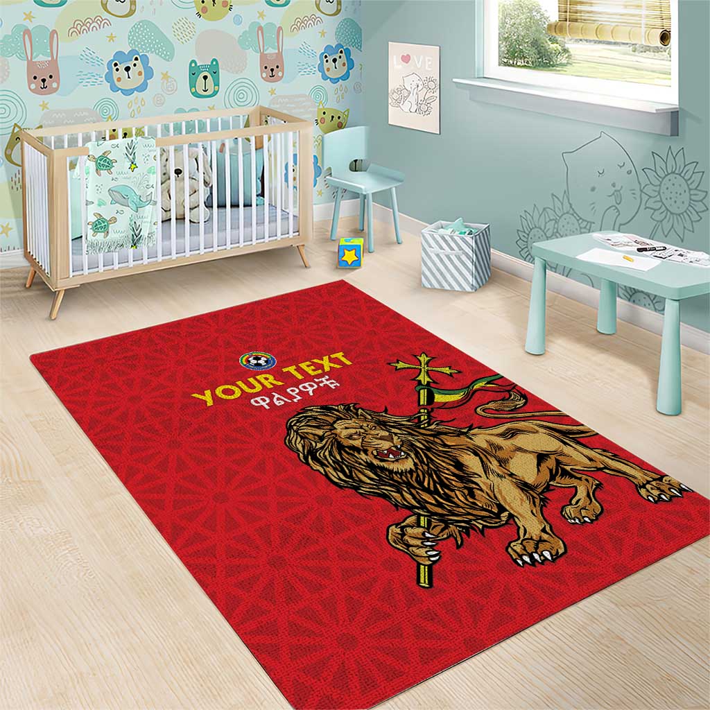 Custom Ethiopia Football Area Rug Come On Walia Ibex
