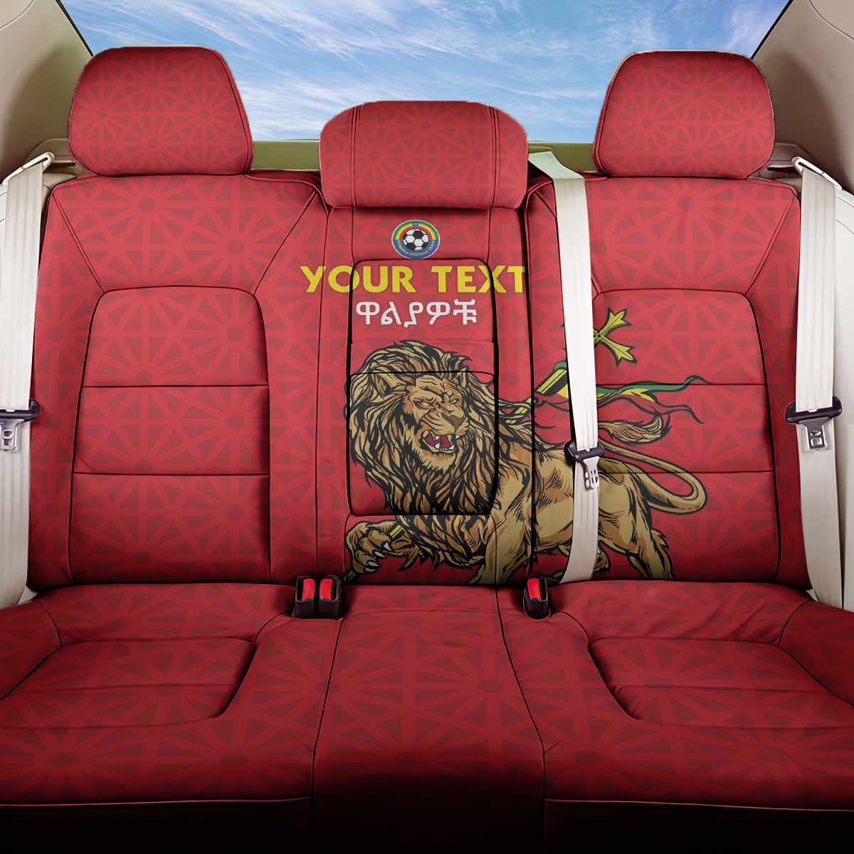Custom Ethiopia Football Back Car Seat Cover Come On Walia Ibex