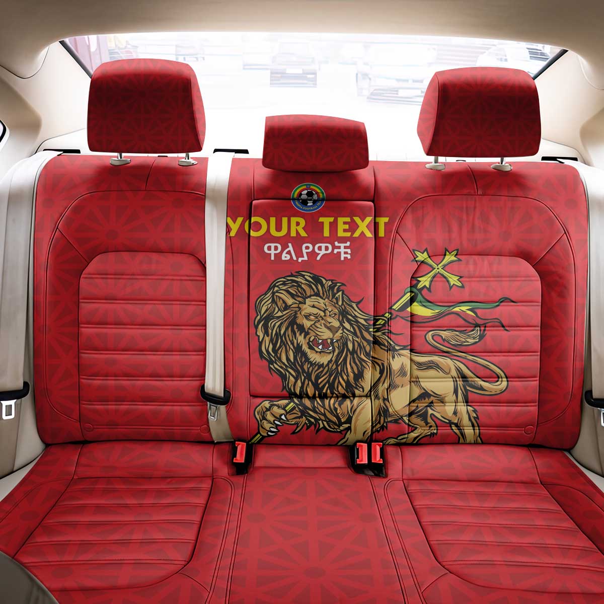 Custom Ethiopia Football Back Car Seat Cover Come On Walia Ibex