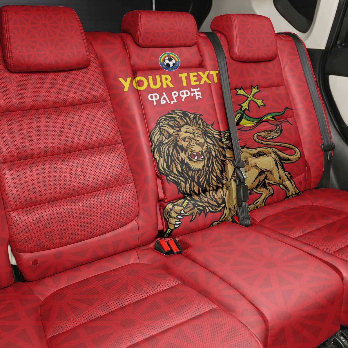 Custom Ethiopia Football Back Car Seat Cover Come On Walia Ibex