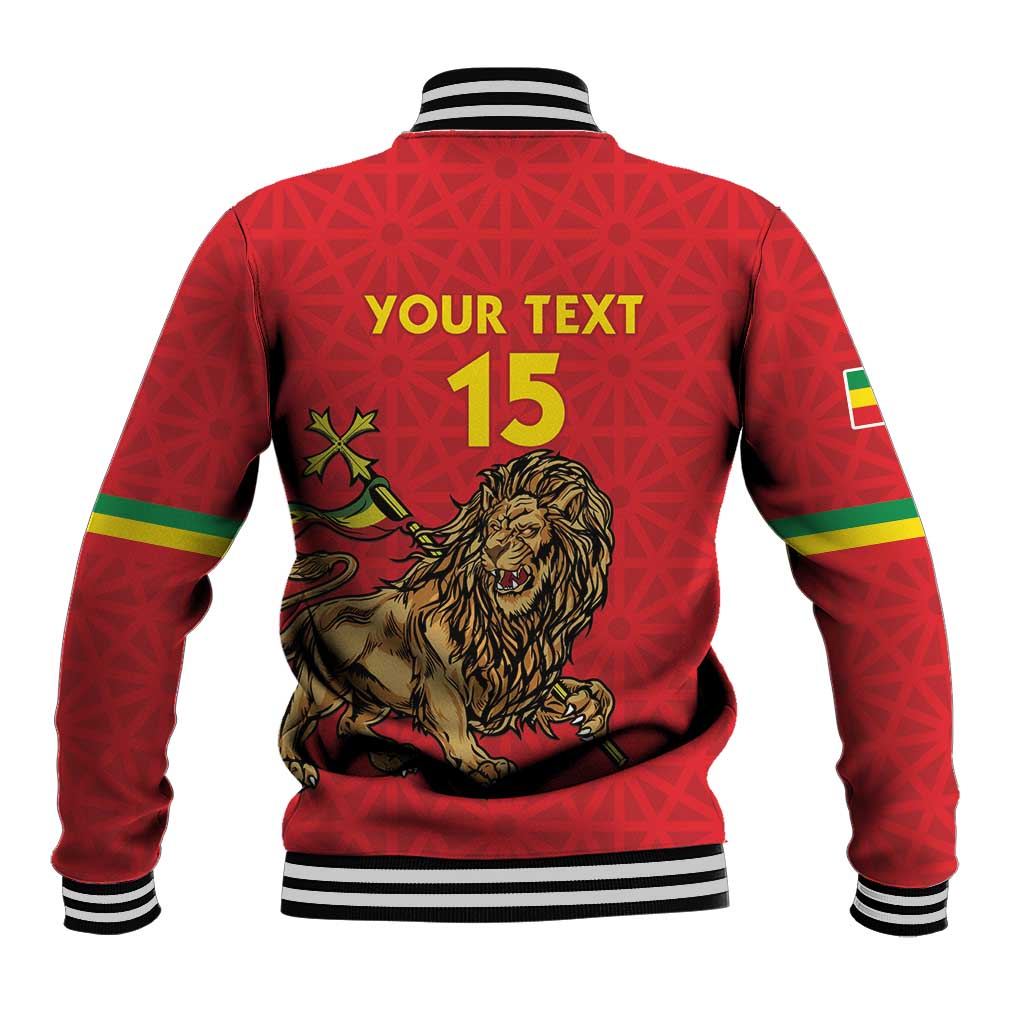 Custom Ethiopia Football Baseball Jacket Come On Walia Ibex