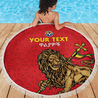 Custom Ethiopia Football Beach Blanket Come On Walia Ibex